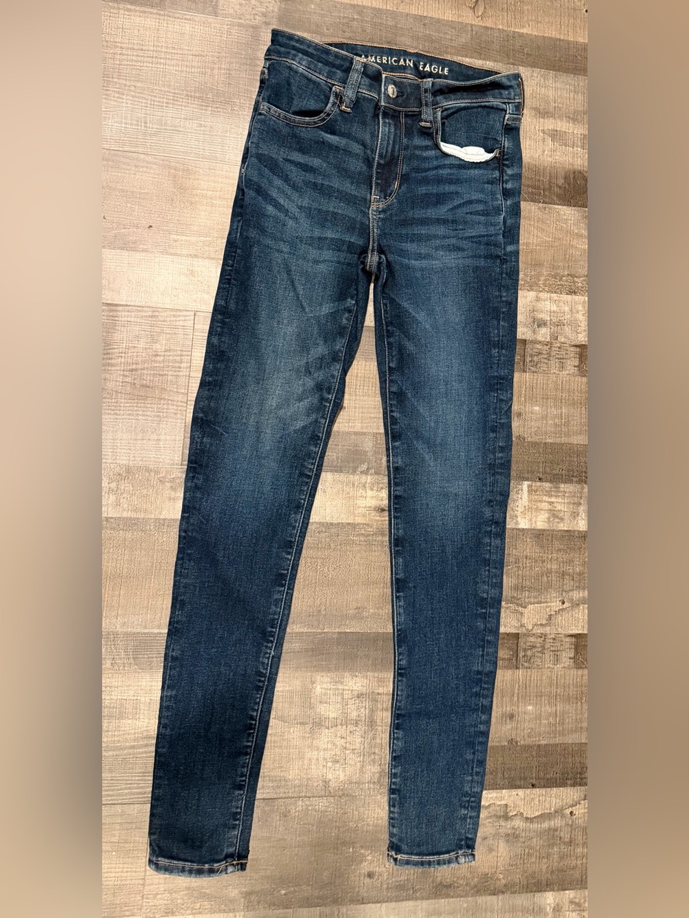 American Eagle Outfitters Skinny Jeans in Dark Indigo Wash